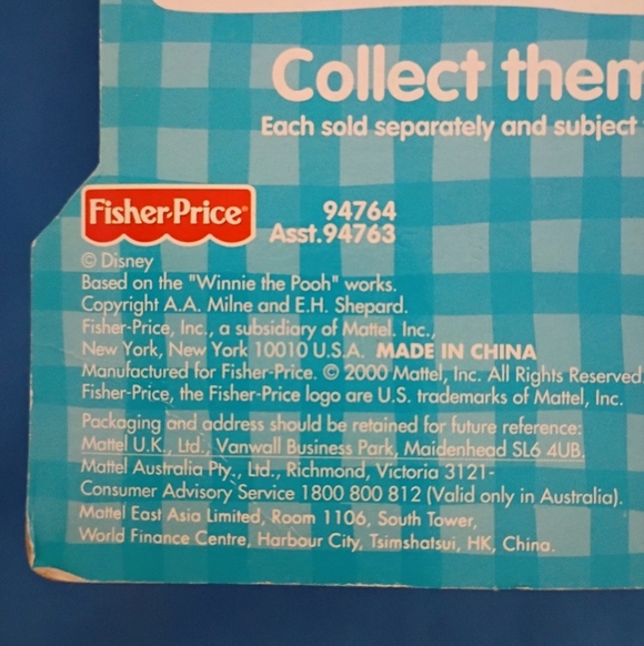 Vintage Fisher Price Winnie The Pooh Collectable Toy. - Picture 2 of 3